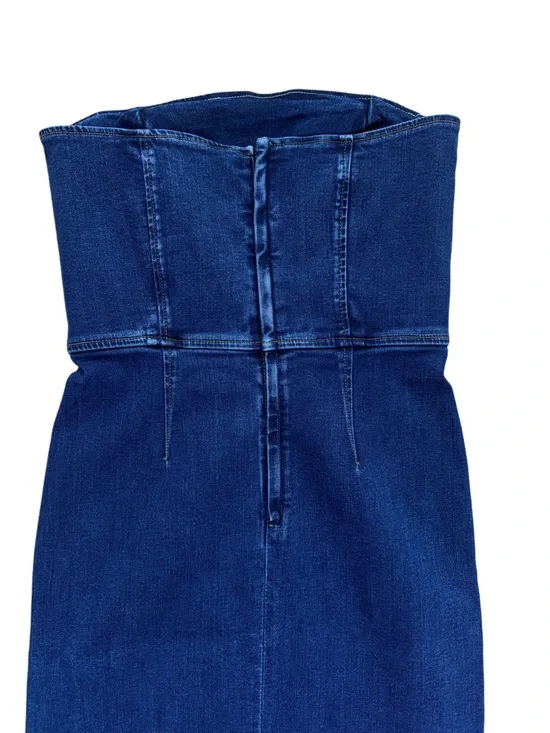 Reformation Strapless Denim Maxi Dress in Dark Blue - Picture 5 of 6